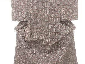 抽象模様織り出し西陣伝承紬着物アンサンブル